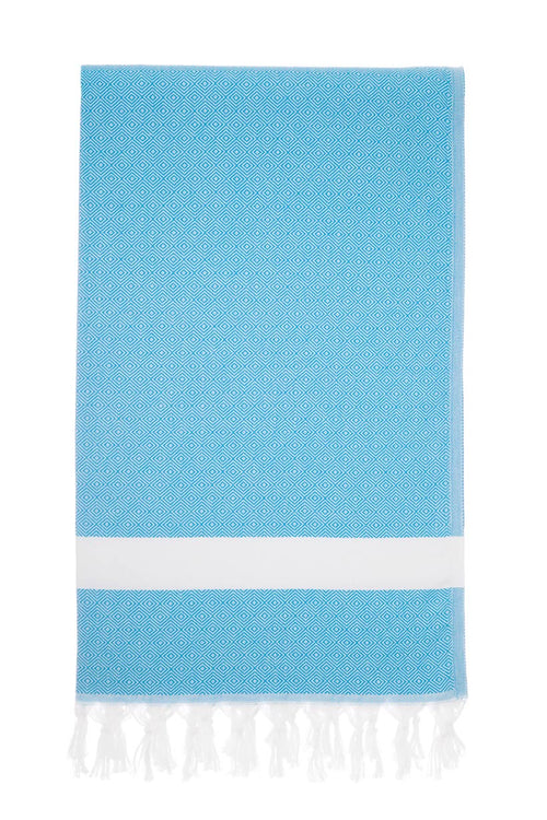 Turkish Towel Co Diamond Turquoise