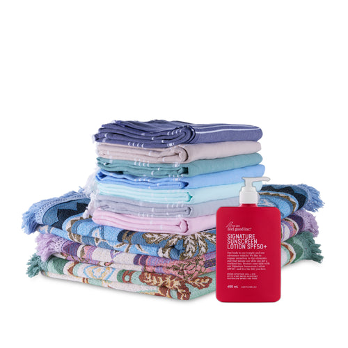 Any Rug Classic Towel & Sunscreen Bundle