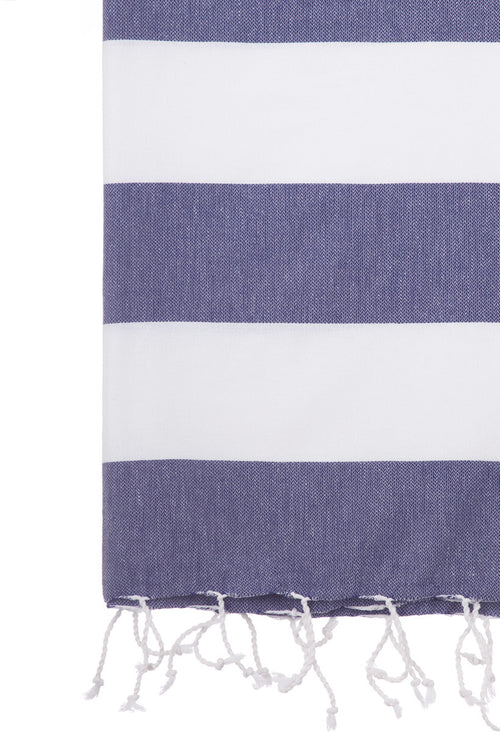 Turkish Towel Co Navy & White 100% Cotton Turkish Towel Buy Online Australia