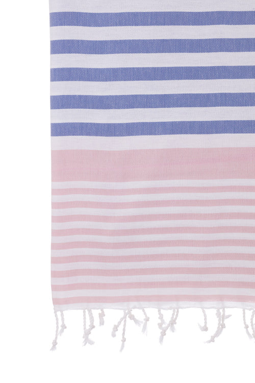 Turkish Towel Co Powder Pink & Navy 100% Cotton Turkish Towesl Online